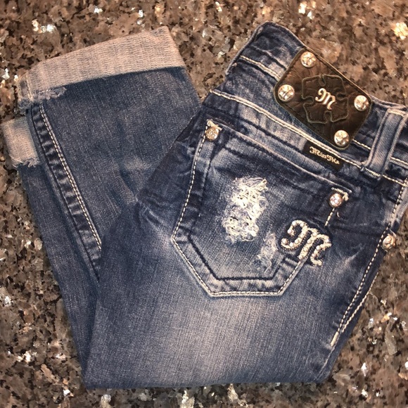 Miss Me Cuffed Jeans Crop size 25 (JE534OC2) - 2 - Picture 1 of 11